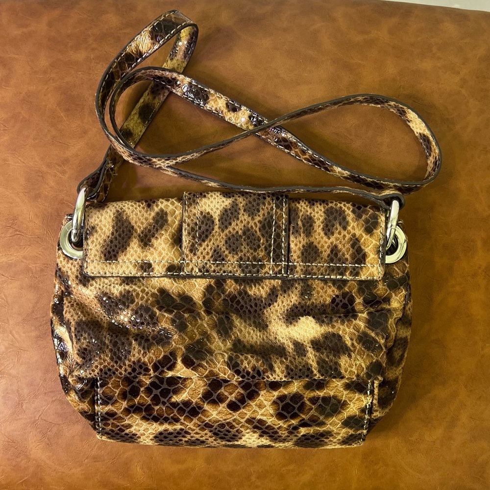 Vintage Guess Animal Print Python Embossed Mini C… - image 4